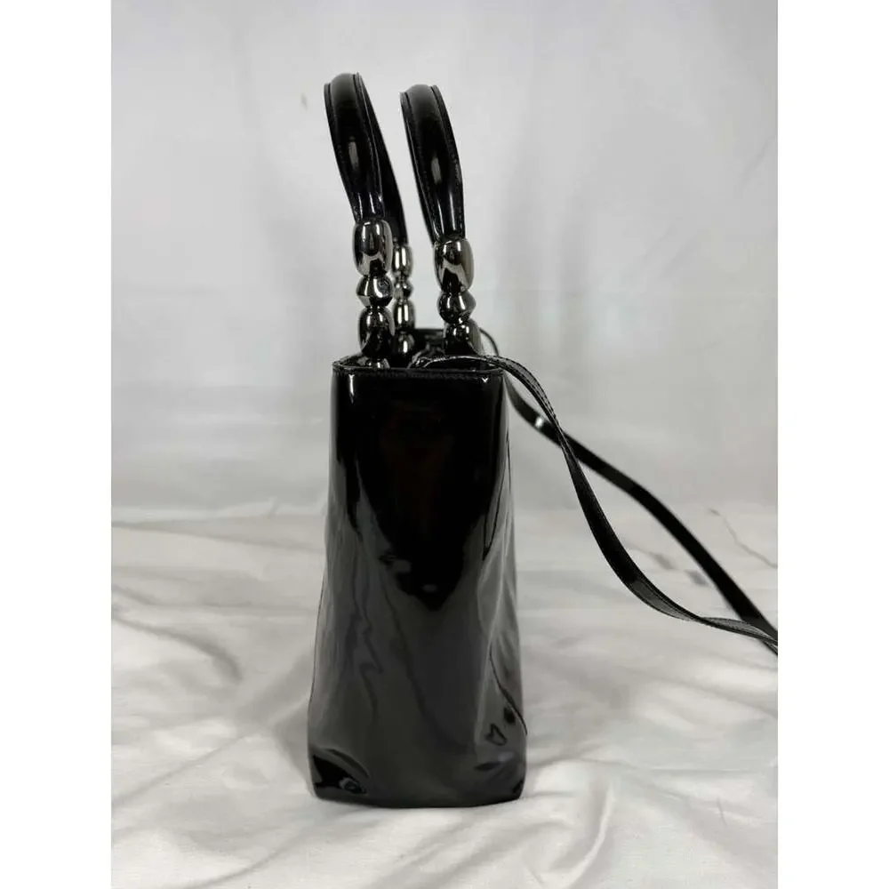 Christian Dior Black Patent Handbag Malice SPB-SH 371961
